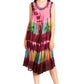 Sakkas Palm Tree Tie Dye Caftan Dress / Cover Up
