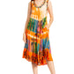 Sakkas Palm Tree Tie Dye Caftan Dress / Cover Up