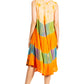 Sakkas Palm Tree Tie Dye Caftan Dress / Cover Up
