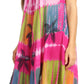 Sakkas Palm Tree Tie Dye Caftan Dress / Cover Up