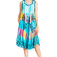 Sakkas Palm Tree Tie Dye Caftan Dress / Cover Up