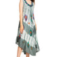 Sakkas Peacock Feather Caftan Dress / Cover Up