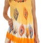 Sakkas Peacock Feather Caftan Dress / Cover Up