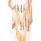 Sakkas Peacock Feather Caftan Dress / Cover Up