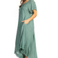 Sakkas Lilia Embroidered Lace Up Bodice Relaxed Fit  Maxi Sun Dress