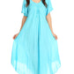 Sakkas Lilia Embroidered Lace Up Bodice Relaxed Fit  Maxi Sun Dress