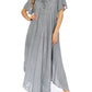 Sakkas Lilia Embroidered Lace Up Bodice Relaxed Fit  Maxi Sun Dress