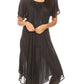 Sakkas Lilia Embroidered Lace Up Bodice Relaxed Fit  Maxi Sun Dress
