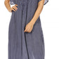 Sakkas Lilia Embroidered Lace Up Bodice Relaxed Fit  Maxi Sun Dress