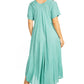Sakkas Lilia Embroidered Lace Up Bodice Relaxed Fit  Maxi Sun Dress