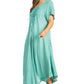 Sakkas Lilia Embroidered Lace Up Bodice Relaxed Fit  Maxi Sun Dress