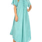 Sakkas Lilia Embroidered Lace Up Bodice Relaxed Fit  Maxi Sun Dress