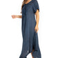 Sakkas Lilia Embroidered Lace Up Bodice Relaxed Fit  Maxi Sun Dress