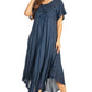 Sakkas Lilia Embroidered Lace Up Bodice Relaxed Fit  Maxi Sun Dress