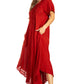 Sakkas Lilia Embroidered Lace Up Bodice Relaxed Fit  Maxi Sun Dress