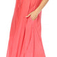 Sakkas Lilia Embroidered Lace Up Bodice Relaxed Fit  Maxi Sun Dress