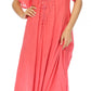 Sakkas Lilia Embroidered Lace Up Bodice Relaxed Fit  Maxi Sun Dress