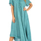 Sakkas Lilia Embroidered Lace Up Bodice Relaxed Fit  Maxi Sun Dress