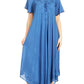 Sakkas Lilia Embroidered Lace Up Bodice Relaxed Fit  Maxi Sun Dress