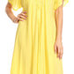 Sakkas Lilia Embroidered Lace Up Bodice Relaxed Fit  Maxi Sun Dress