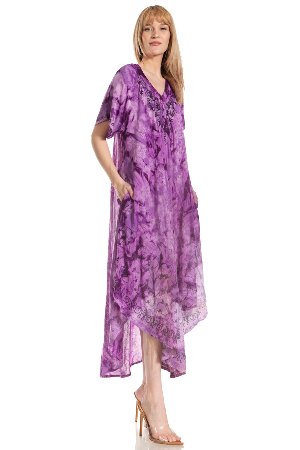 Sakkas Viveka Embroidered Caftan Dress