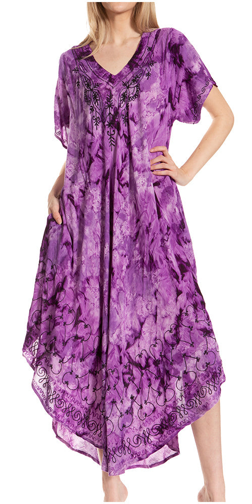 Sakkas Viveka Embroidered Caftan Dress