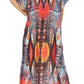Sakkas Vicky Women's Casual Long Print Short Sleeve Petite Beach Maxi Caftan Dress - Buy One Get One Free