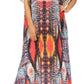 Sakkas Vicky Women's Casual Long Print Short Sleeve Petite Beach Maxi Caftan Dress - Buy One Get One Free