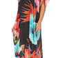 Sakkas Vicky Women's Casual Long Print Short Sleeve Petite Beach Maxi Caftan Dress - Buy One Get One Free