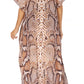 Sakkas Vicky Women's Casual Long Print Short Sleeve Petite Beach Maxi Caftan Dress - Buy One Get One Free