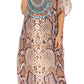 Sakkas Vicky Women's Casual Long Print Short Sleeve Petite Beach Maxi Caftan Dress - Buy One Get One Free