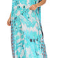Sakkas Vicky Women's Casual Long Print Short Sleeve Petite Beach Maxi Caftan Dress - Buy One Get One Free