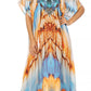 Sakkas Vicky Women's Casual Long Print Short Sleeve Petite Beach Maxi Caftan Dress - Buy One Get One Free
