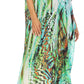 Sakkas Vicky Women's Casual Long Print Short Sleeve Petite Beach Maxi Caftan Dress - Buy One Get One Free