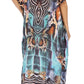 Sakkas Vicky Women's Casual Long Print Short Sleeve Petite Beach Maxi Caftan Dress - Buy One Get One Free