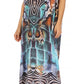 Sakkas Vicky Women's Casual Long Print Short Sleeve Petite Beach Maxi Caftan Dress - Buy One Get One Free