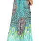 Sakkas Vicky Women's Casual Long Print Short Sleeve Petite Beach Maxi Caftan Dress - Buy One Get One Free