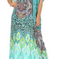 Sakkas Vicky Women's Casual Long Print Short Sleeve Petite Beach Maxi Caftan Dress - Buy One Get One Free