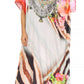 Sakkas Vicky Women's Casual Long Print Short Sleeve Petite Beach Maxi Caftan Dress - Buy One Get One Free