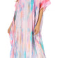 Sakkas Vicky Women's Casual Long Print Short Sleeve Petite Beach Maxi Caftan Dress - Buy One Get One Free