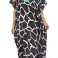 Sakkas Vicky Women's Casual Long Print Short Sleeve Petite Beach Maxi Caftan Dress - Buy One Get One Free