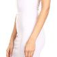 Sakkas Women's Midi Pencil Slim Stretchy  Sleeveless  Solid Dress Made in USA