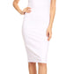 Sakkas Women's Midi Pencil Slim Stretchy  Sleeveless  Solid Dress Made in USA