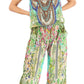 Sakkas Esha Women's Loose Sleeveless Floral Print Boho Casual Summer w/Pockets