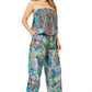 Sakkas Esha Women's Loose Sleeveless Floral Print Boho Casual Summer w/Pockets