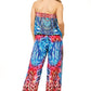 Sakkas Esha Women's Loose Sleeveless Floral Print Boho Casual Summer w/Pockets