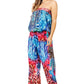 Sakkas Esha Women's Loose Sleeveless Floral Print Boho Casual Summer w/Pockets