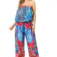 Sakkas Esha Women's Loose Sleeveless Floral Print Boho Casual Summer w/Pockets