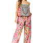 Sakkas Esha Women's Loose Sleeveless Floral Print Boho Casual Summer w/Pockets