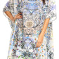 Sakkas Sira Women's Casual Short Sleeve Loose Pullover Mid-Long Oversize Top Tunic